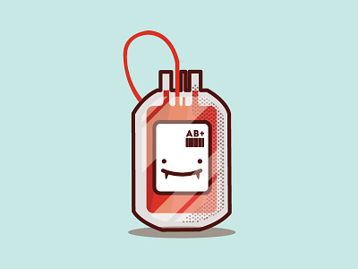 Blood Bag halloween icon illustration line icon vampire vector