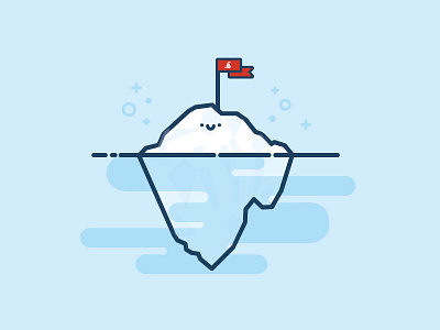 Iceberg glacier ice iceberg icon illustration line vector