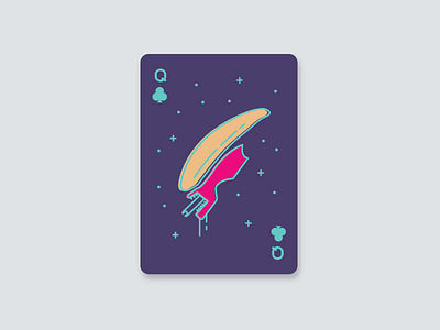 Alien Card Deck- Queen alien card cards deck galaxy outer space queen space stars