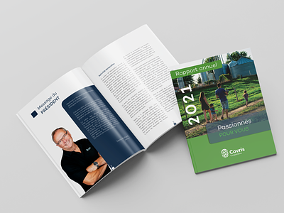 Rapport annuel 2021 - Covris agriculture annual report business cooperative farm graphic design magazine print