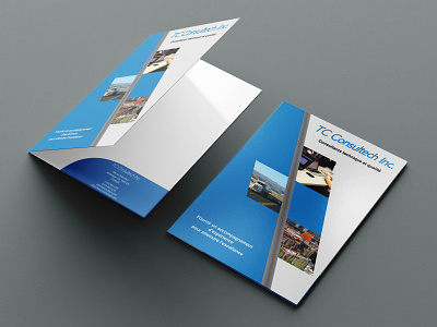 TC Consultech - Corporate folder construction consultant corporate folder graphic design iso layout page layout print