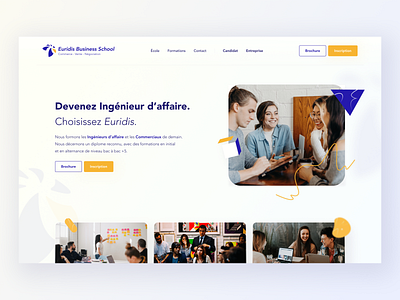 Euridis Business School landing page - redesign