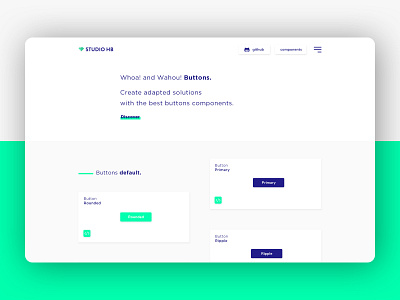 Component library 🔥 button design component library creative design hero landing page ui components ui desgin webdesign