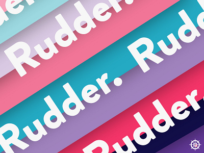 Rudder ⛵ branding colors palette helm logo logo design branding pictogram rudder travel travel app typo logo typogaphy