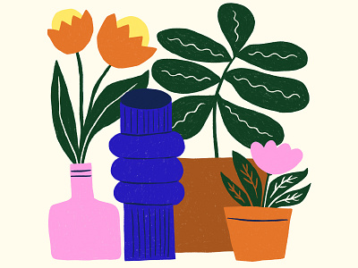 Still Life flowers illustration indoor plants nature plants procreate still life