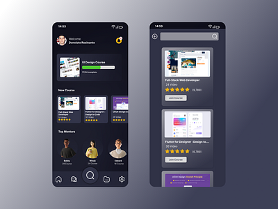 eCourse mobile App app application business design ecourse illustration ui