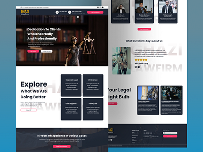 Ghazi Lawfirm Landing Page branding business design landing page law lawfirm lawyer ui web design website