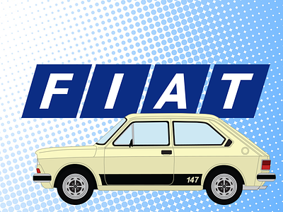 Fiat 147 (1977) brasil car fiat 147 vector