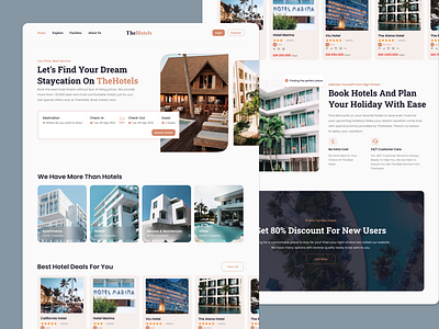 TheHotels - Website app branding design graphic design typography ui ux website