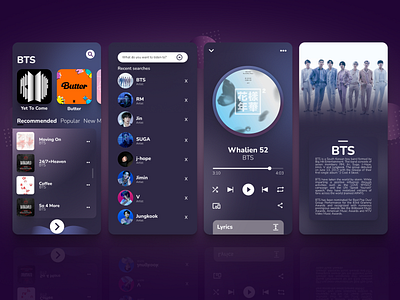 BTS Spotify (Purple Theme)