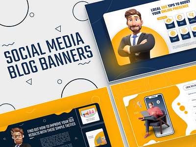 Social Media Banners 3d app branding design graphic design