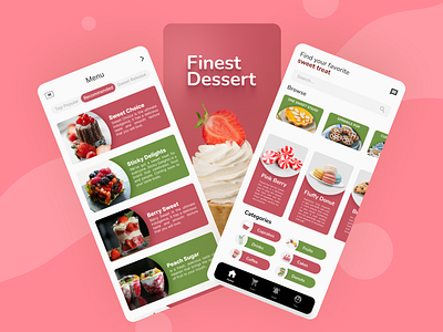 Dessert Theme 3d app branding design graphic design ui ux