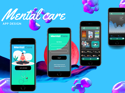 Mental care app design app ui ux design