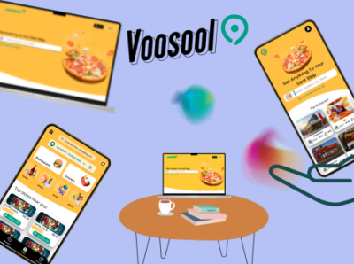 Voosool Food delivery app and website design branding graphic design logo mobile app ui ux design