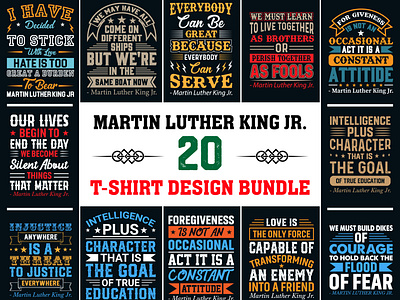 Martin Luther King Jr. T-Shirt Design 20 Bundle