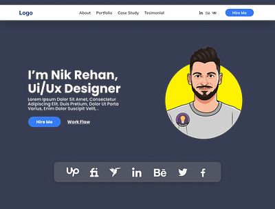 Personal Portfolio Landing Page graphic design portfolio ui