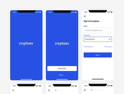 Cryptoex - Crypto Exchanging Mobile App branding crypto ui