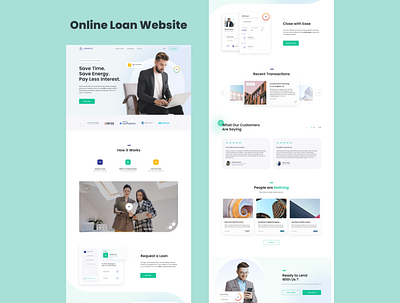 Online Loan Website - Landing Page design loadn loan ui ui design