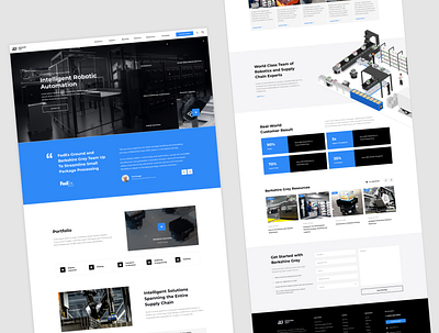 Intelligent Robotic Automation- Website automation branding design modern robotic ui website