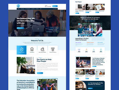 Educational Website design ui