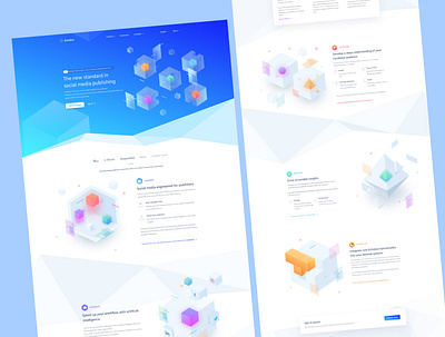 Social media publishing- Landing Page design ui
