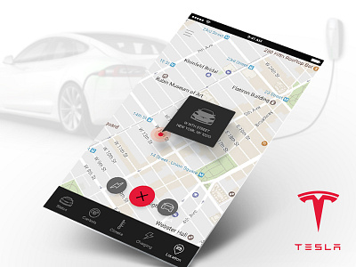 Tesla OneTouch - Location Screen app design design thinking mobile sketch tesla ui ux