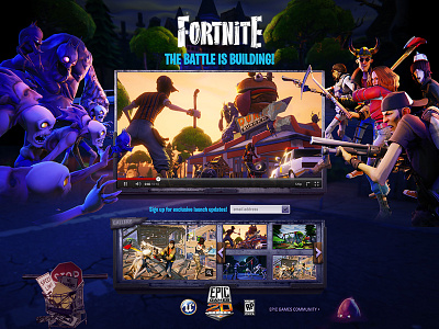 Fortnite Pre-release Teaser Page epic fortnite game gaming launch teaser video website
