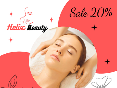 Helix Beauty Creative Banner Design and Social Media Post