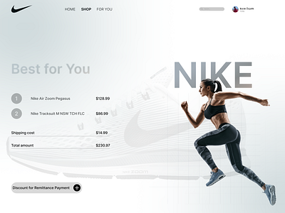 Nike UI-UX Page branding design graphic design illustration logo nike ui ux ui ui ux nike ui ux nft ux vector