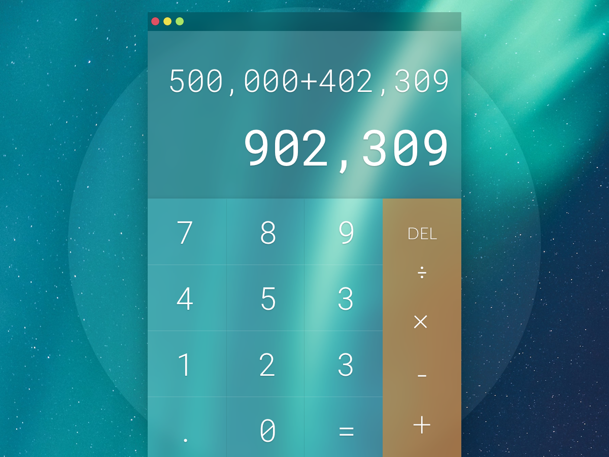 Glass Calculator by Gerardo Cruz on Dribbble