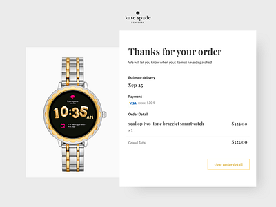kate spade email receipt 017 app app concept appdesign challenge dayliui design kate spade ui ui ux uichallange uiinspiration uitrends ux uxdesign