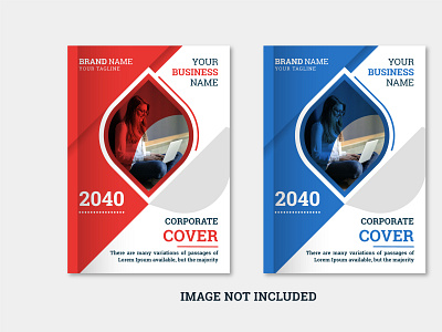 Annual report corporate book cover design template a4 illustration