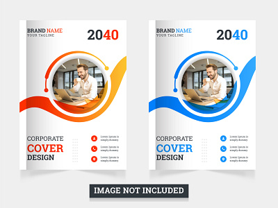 Creative business corporate book cover design template document