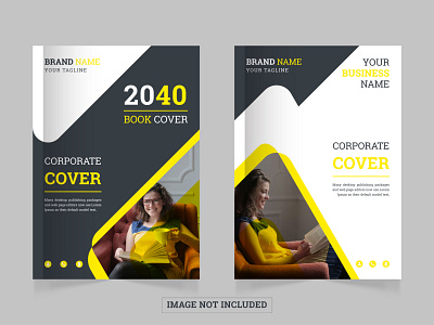 Abstract corporate simple book cover design template a4 flier