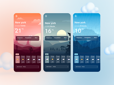 Weather App design moabile mobileapp ui uiux ux weather app