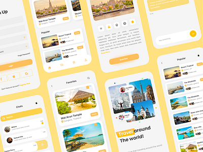 Travel app app design design app mobile app. tourism travel app ui uiux ux