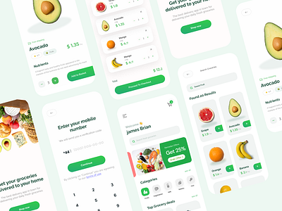 Grocery app app design design app groceryapp mobile mobile app ui ux