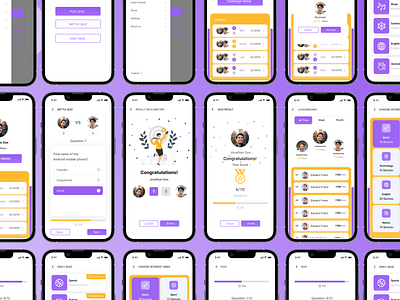 Quiz app app design design app learning app mobile mobile app quiz app ui uiux ux