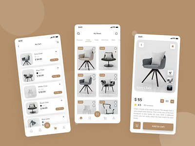 Furniture app app design design app e commerce furniture app mobile mobile app ui uiux ux