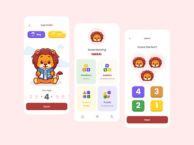 Kids learning app app design design app e learning app education app kids learning app mobile mobile app ui ui ux ux