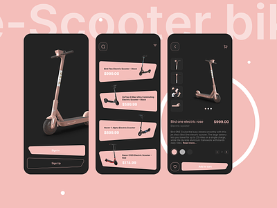 e - Scooter bike app app bike app branding design e bike app e scooter bike app electric bike app mobile mobile app mobile design ui uiux ux