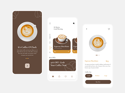 Coffee App app coffee coffee app food food app mobile mobile app ui uiux ux