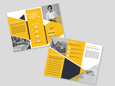 Tri-Fold Brochure Design Template branding brochure graphic design uiux