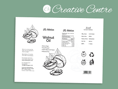 Walnut Oil Label app branding design graphic design illustration logo typography ui ux vector