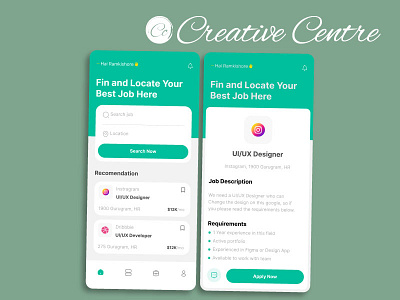 Job Searching App app branding design graphic design illustration logo typography ui ux vector