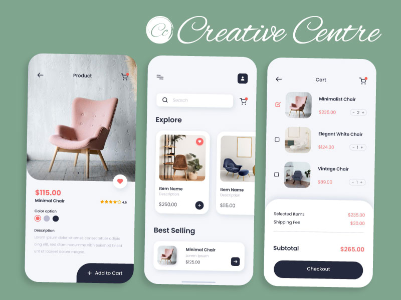 Furniture App By Creative Centre On Dribbble   Dd 