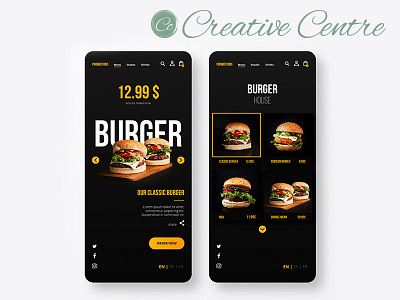 Burger Landing Page for Mobile