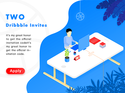 The second wave of Dribbble Invite illustration invite web