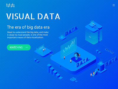 Visual Data 2.5d date illustration ui