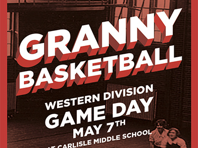 Granny Basketball basketball photography typography vintage